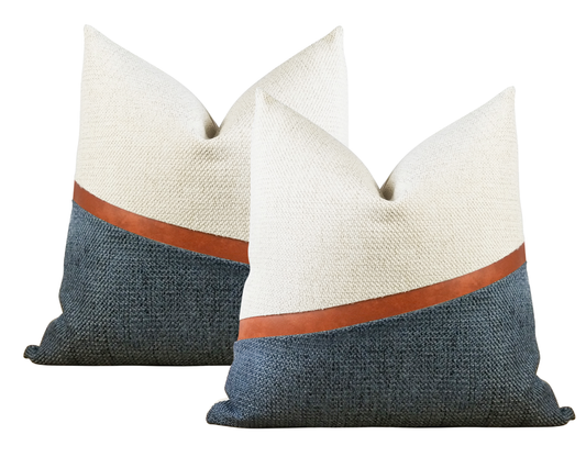 Coastal Blue LUCCA 3 Textured Throw Pillow Cover